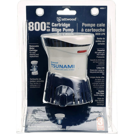 Attwood Marine Tsunami Mk2 Manual Bilge Pump, X-Air Impeller, 90-Degree Rotatable Outlet — Quality Boat Parts