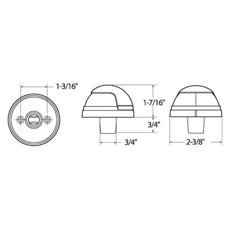 Attwood Marine Pulsar 5040 Series Deck-Mount Sidelights, 1-Mile, 12V, 112.5° — Quality Boat Parts