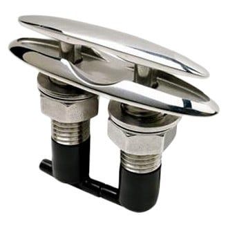 Attwood Marine Neat Cleat Retractable Boat Cleat, SS316, Two-Hole Mount, Drainage Receptacles — Quality Boat Parts