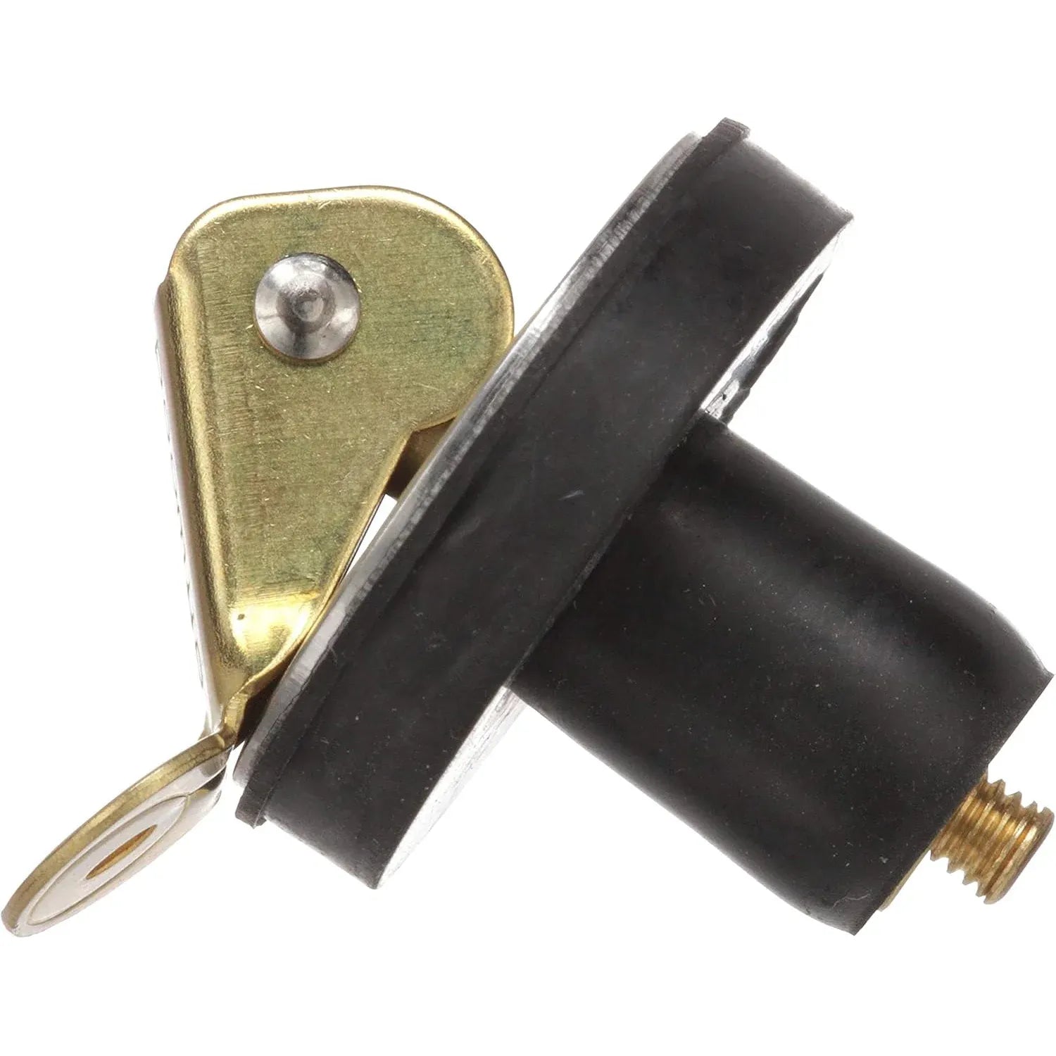 Attwood Marine Livewell/Bailer Drain Plug, Snap-Handle, Cam-Action Neoprene, Brass Snaps and Plates — Quality Boat Parts