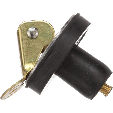 Attwood Marine Livewell/Bailer Drain Plug, Snap-Handle, Cam-Action Neoprene, Brass Snaps and Plates — Quality Boat Parts