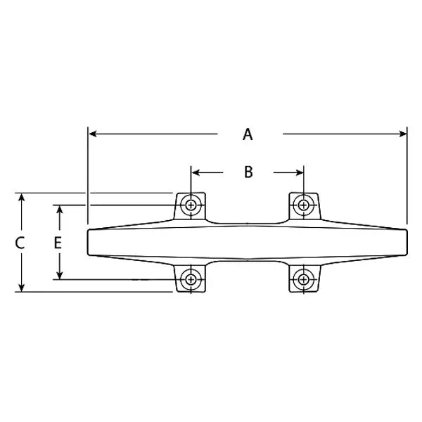 Attwood Marine Open-Base Boat Cleats, Chrome-Plated Zinc, 2pk — Quality Boat Parts