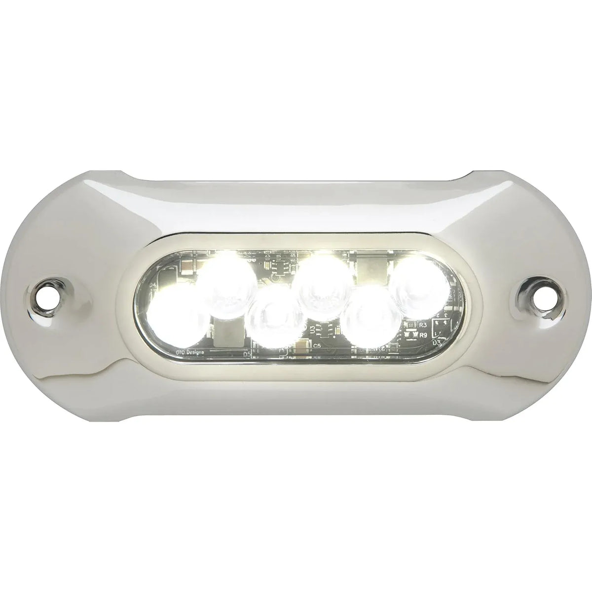 Attwood Marine LightArmor HP Underwater LED Light, 5 in, 6 LED, 12/24V, Surface Mount, 316 Stainless Steel Cover — Quality Boat Parts