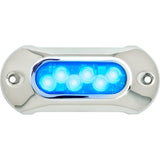 Attwood Marine LightArmor HP Underwater LED Light, 5 in, 6 LED, 12/24V, Surface Mount, 316 Stainless Steel Cover — Quality Boat Parts