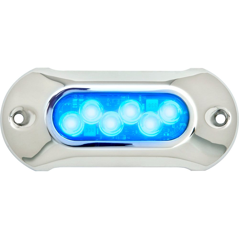 Attwood Marine LightArmor HP Underwater LED Light, 5 in, 6 LED, 12/24V, Surface Mount, 316 Stainless Steel Cover — Quality Boat Parts
