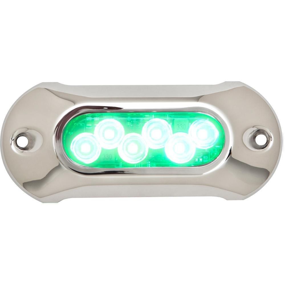 Attwood Marine LightArmor HP Underwater LED Light, 5 in, 6 LED, 12/24V, Surface Mount, 316 Stainless Steel Cover — Quality Boat Parts