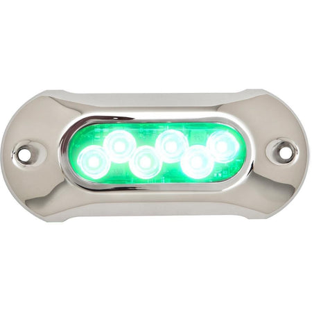 Attwood Marine LightArmor HP Underwater LED Light, 5 in, 6 LED, 12/24V, Surface Mount, 316 Stainless Steel Cover — Quality Boat Parts