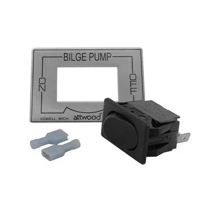 Attwood Marine Bilge Pump Switch, 6-32V DC, 10A, Panel Mount, 1/4 in Spade Terminals — Quality Boat Parts