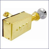 Attwood Marine Push-Pull Switches, 12V DC, Screw Terminals, Chrome-Plated Knob, Brass Case — Quality Boat Parts