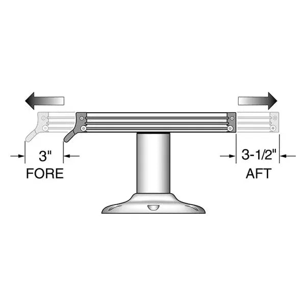 Attwood Marine Swivl-Eze 238 Series Seat Mount without Slider, For 2-3/8 in D Post — Quality Boat Parts
