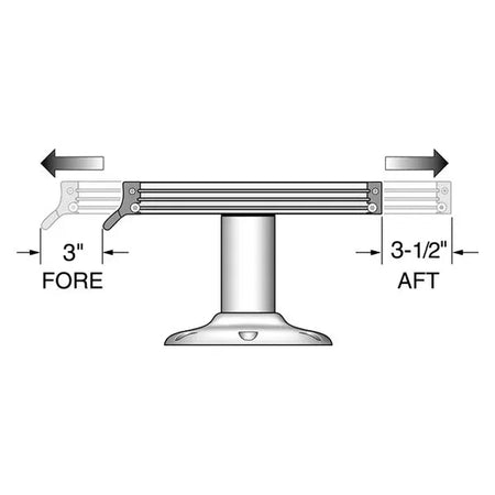 Attwood Marine Swivl-Eze 238 Series Seat Mount without Slider, For 2-3/8 in D Post — Quality Boat Parts