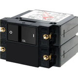Blue Sea Systems A-Series Flat Rocker Circuit Breaker, Double Pole, 120/240V AC, 32V DC — Quality Boat Parts