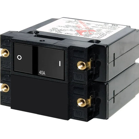 Blue Sea Systems A-Series Flat Rocker Circuit Breaker, Double Pole, 120/240V AC, 32V DC — Quality Boat Parts