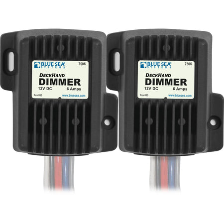 Blue Sea Systems DeckHand Dimmer, For Non-Regulated LED, Incandescent and Halogen Lights, 0-100% Voltage Control, Momentary Switch, Last Setting Memory — Quality Boat Parts
