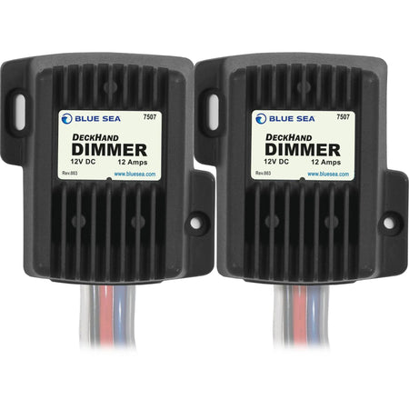 Blue Sea Systems DeckHand Dimmer, For Non-Regulated LED, Incandescent and Halogen Lights, 0-100% Voltage Control, Momentary Switch, Last Setting Memory — Quality Boat Parts