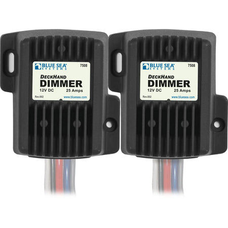 Blue Sea Systems DeckHand Dimmer, For Non-Regulated LED, Incandescent and Halogen Lights, 0-100% Voltage Control, Momentary Switch, Last Setting Memory — Quality Boat Parts