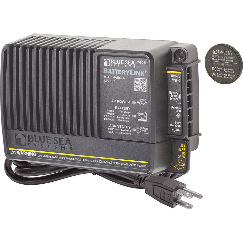 Blue Sea Systems BatteryLink Battery Charger, 2 Bank, 12V, Integrated ACR — Quality Boat Parts