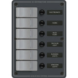 Blue Sea Systems Contura DC Switch Panel, Water Resistant, 12/24V DC, ON-OFF Switches, Slate Gray Finish — Quality Boat Parts