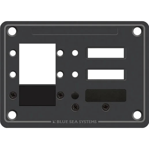 Blue Sea Systems Blank DC C-Series Circuit Breaker Panel, 1/8 in 5052 Aluminum, Slate Gray Finish — Quality Boat Parts