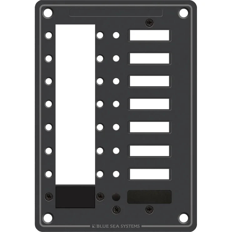 Blue Sea Systems Blank DC C-Series Circuit Breaker Panel, 1/8 in 5052 Aluminum, Slate Gray Finish — Quality Boat Parts