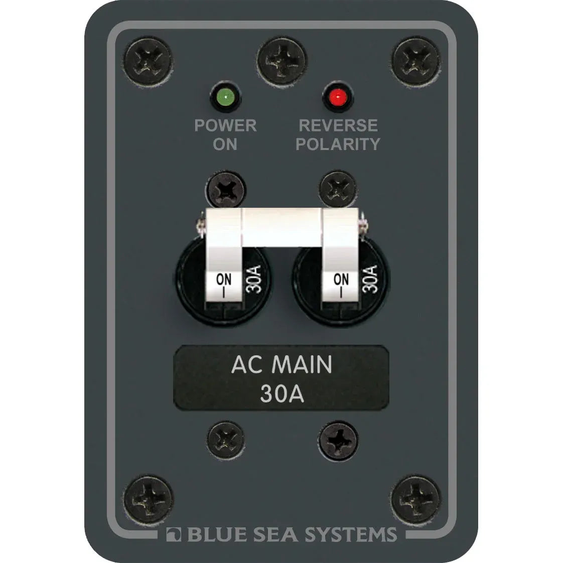 Blue Sea Systems AC Main Only Circuit Breaker Panel, 120V AC, Double Pole, White Toggle — Quality Boat Parts