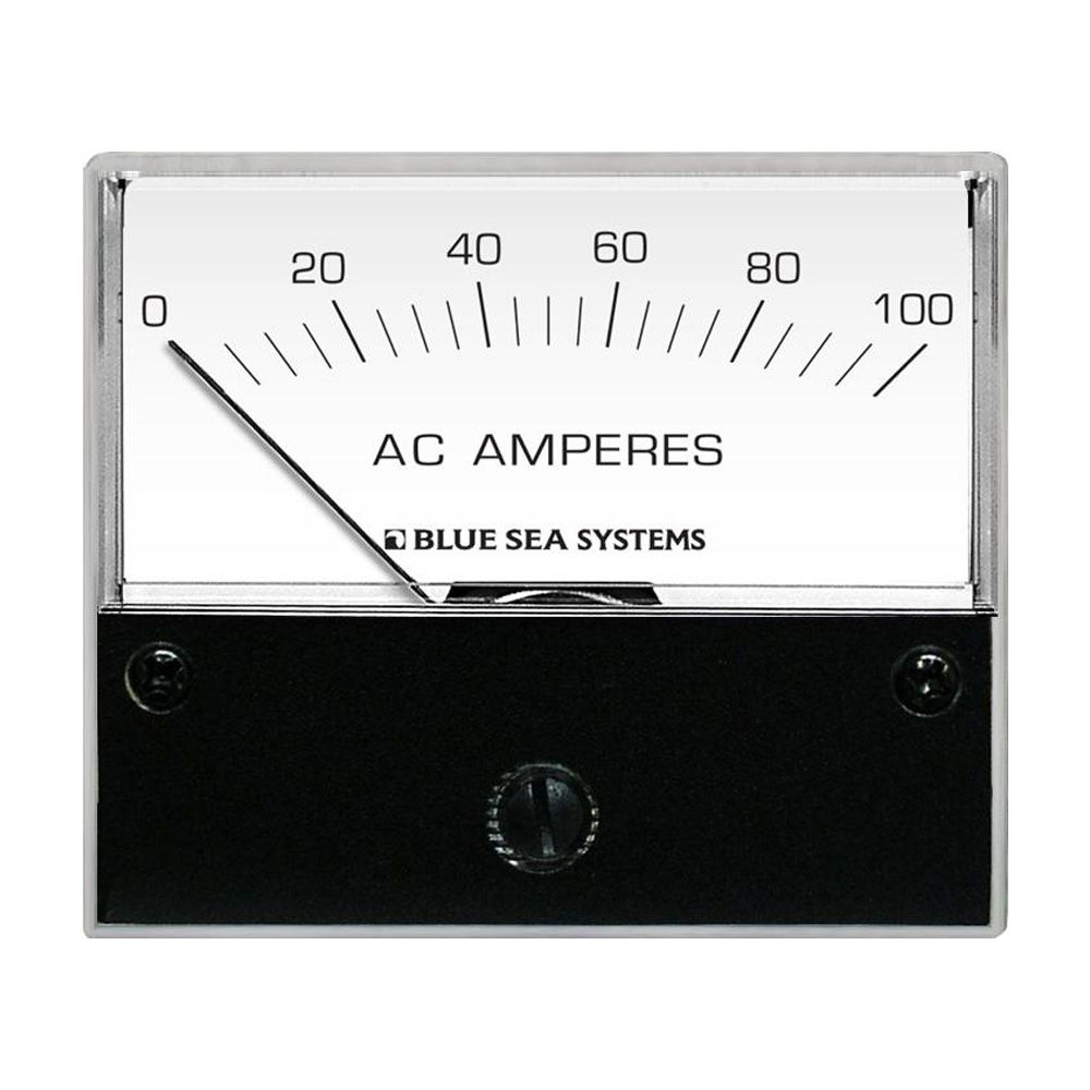 Blue Sea Systems AC Analog Ammeter with Coil, 2.75in Face, Backlit Meter Face, 2-Wire Connection — Quality Boat Parts