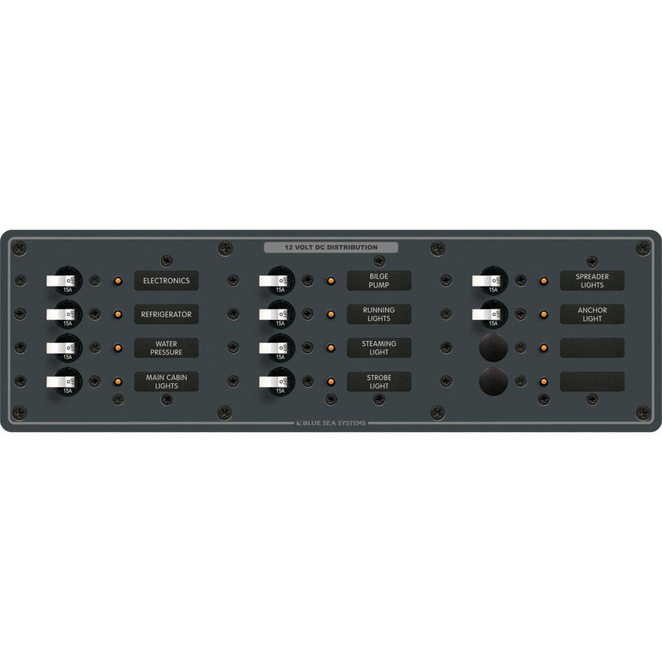 Blue Sea Systems DC Circuit Breaker Panel, 12V DC, 100A, Pre-Wired — Quality Boat Parts