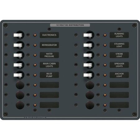 Blue Sea Systems DC Circuit Breaker Panel, 12V DC, 100A, Pre-Wired — Quality Boat Parts