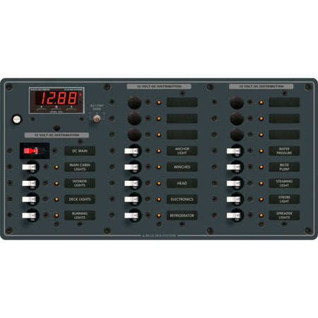 Blue Sea Systems DC Main Circuit Breaker Panel, 100A, White Toggle, Pre-Wired — Quality Boat Parts