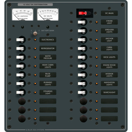 Blue Sea Systems DC Main Circuit Breaker Panel, 100A, White Toggle, Pre-Wired — Quality Boat Parts