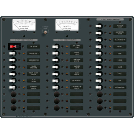 Blue Sea Systems DC Main Circuit Breaker Panel, 100A, White Toggle, Pre-Wired — Quality Boat Parts