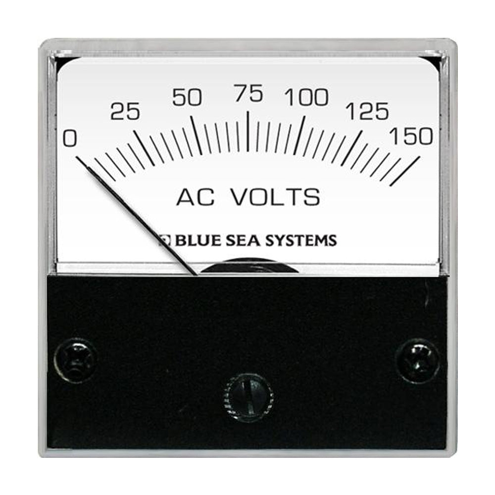 Blue Sea Systems AC Analog Micro Voltmeter, 2 in Face, Backlit, 2-Wire Connection — Quality Boat Parts