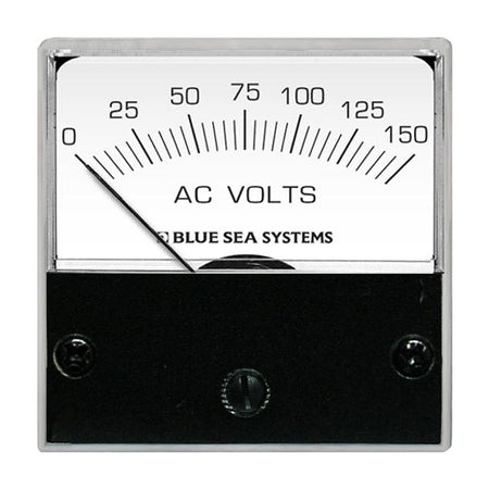 Blue Sea Systems AC Analog Micro Voltmeter, 2 in Face, Backlit, 2-Wire Connection — Quality Boat Parts