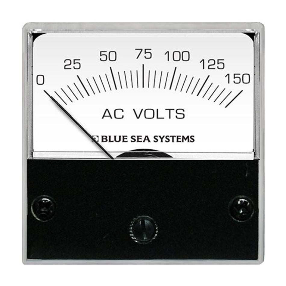 Blue Sea Systems AC Analog Micro Voltmeter, 2 in Face, Backlit, 2-Wire Connection — Quality Boat Parts