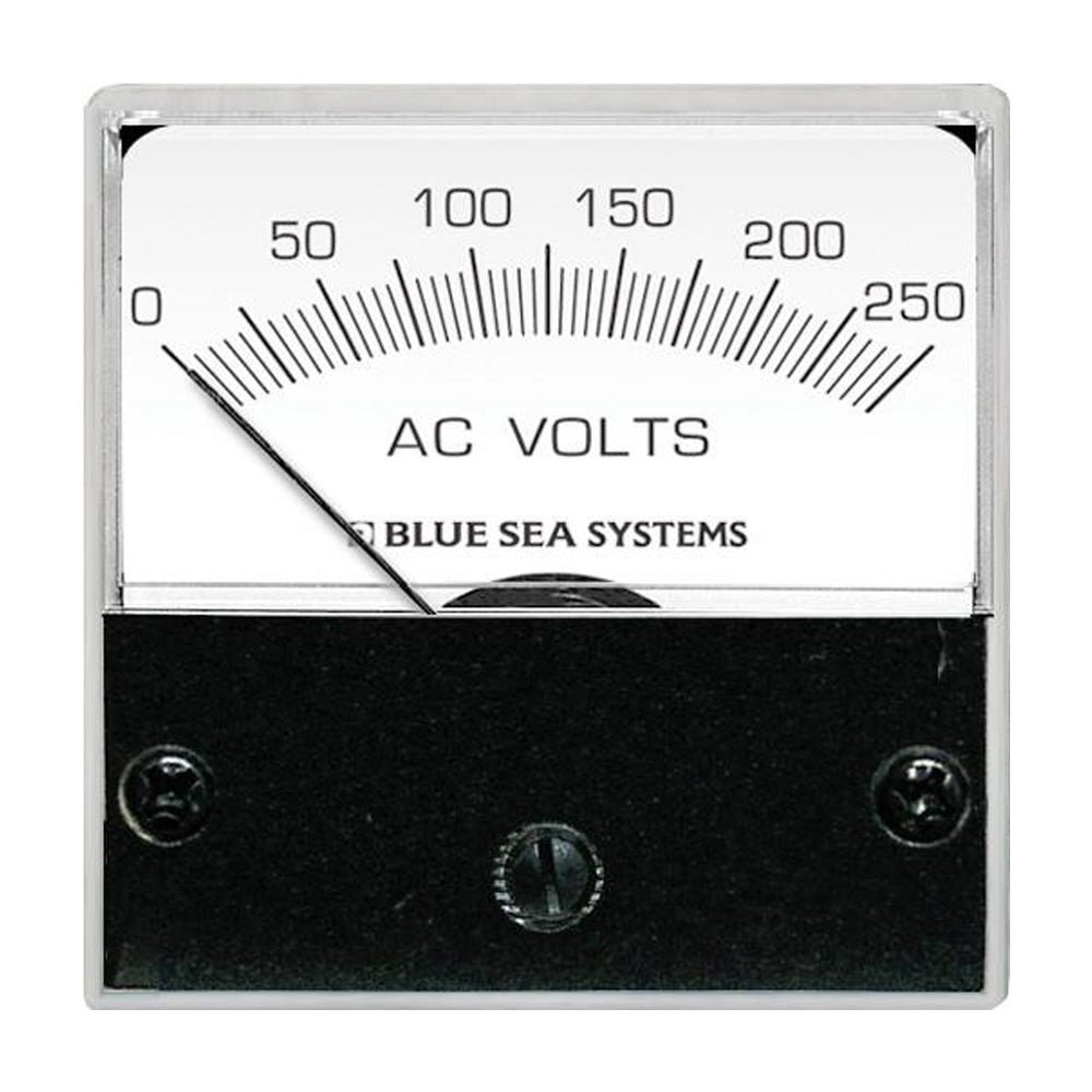 Blue Sea Systems AC Analog Micro Voltmeter, 2 in Face, Backlit, 2-Wire Connection — Quality Boat Parts