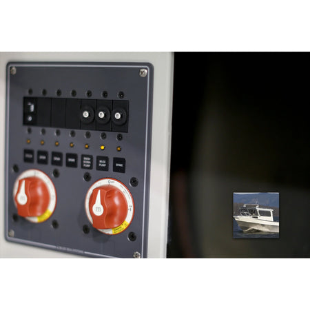 Blue Sea Systems Triple Battery Bank Management Panel, 12/24V DC, 32V Max — Quality Boat Parts