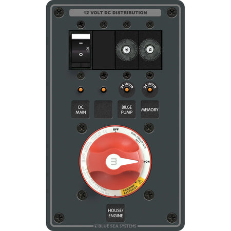 Blue Sea Systems Dual Battery Bank Management Panel, 12V/24V DC, 32V Max, Emergency Cross Connect — Quality Boat Parts