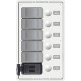 Blue Sea Systems Contura 5-Position Switch Panel with Dual USB Charger, 12/24V DC, 4.8A — Quality Boat Parts
