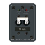 Blue Sea Systems AC Main European Circuit Breaker Panel, 230V AC, Double Pole, 2.63 x 3.75 in, Reverse Polarity LED — Quality Boat Parts