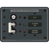 Blue Sea Systems ELCI Main Circuit Breaker Panel, 30A Double Pole, 120V AC, 30mA Leakage Trip — Quality Boat Parts