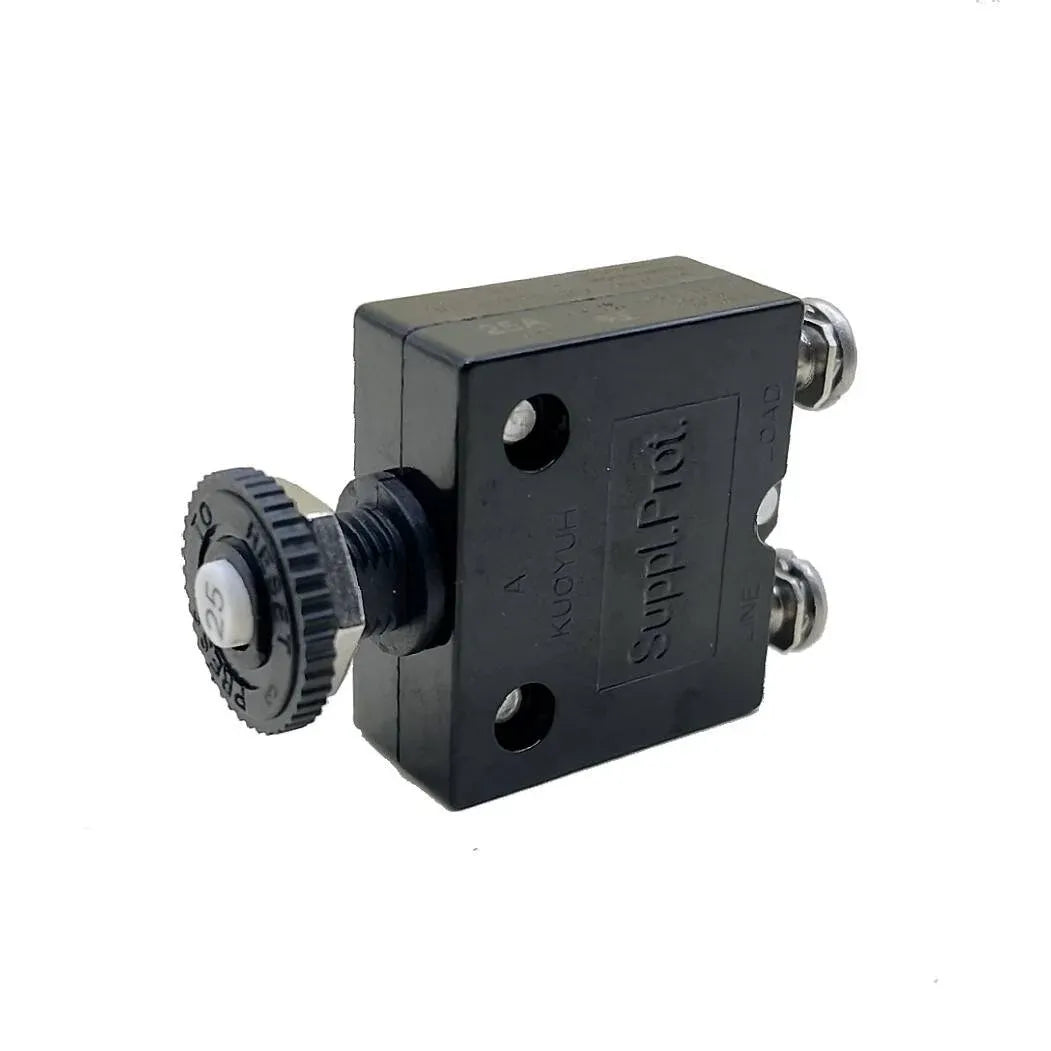Blue Sea Systems Push Button Reset Only Screw Terminal Circuit Breaker, 32V DC, Panel Mount, #8 Screw Terminal, Thermal Trip, Ignition Protected — Quality Boat Parts
