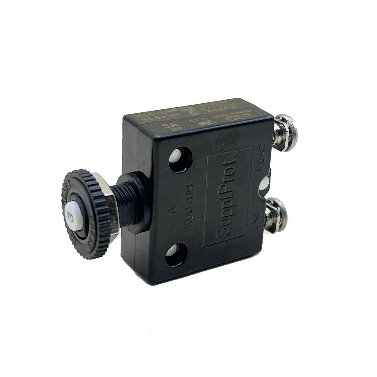 Blue Sea Systems Push Button Reset Only Screw Terminal Circuit Breaker, 32V DC, Panel Mount, #8 Screw Terminal, Thermal Trip, Ignition Protected — Quality Boat Parts