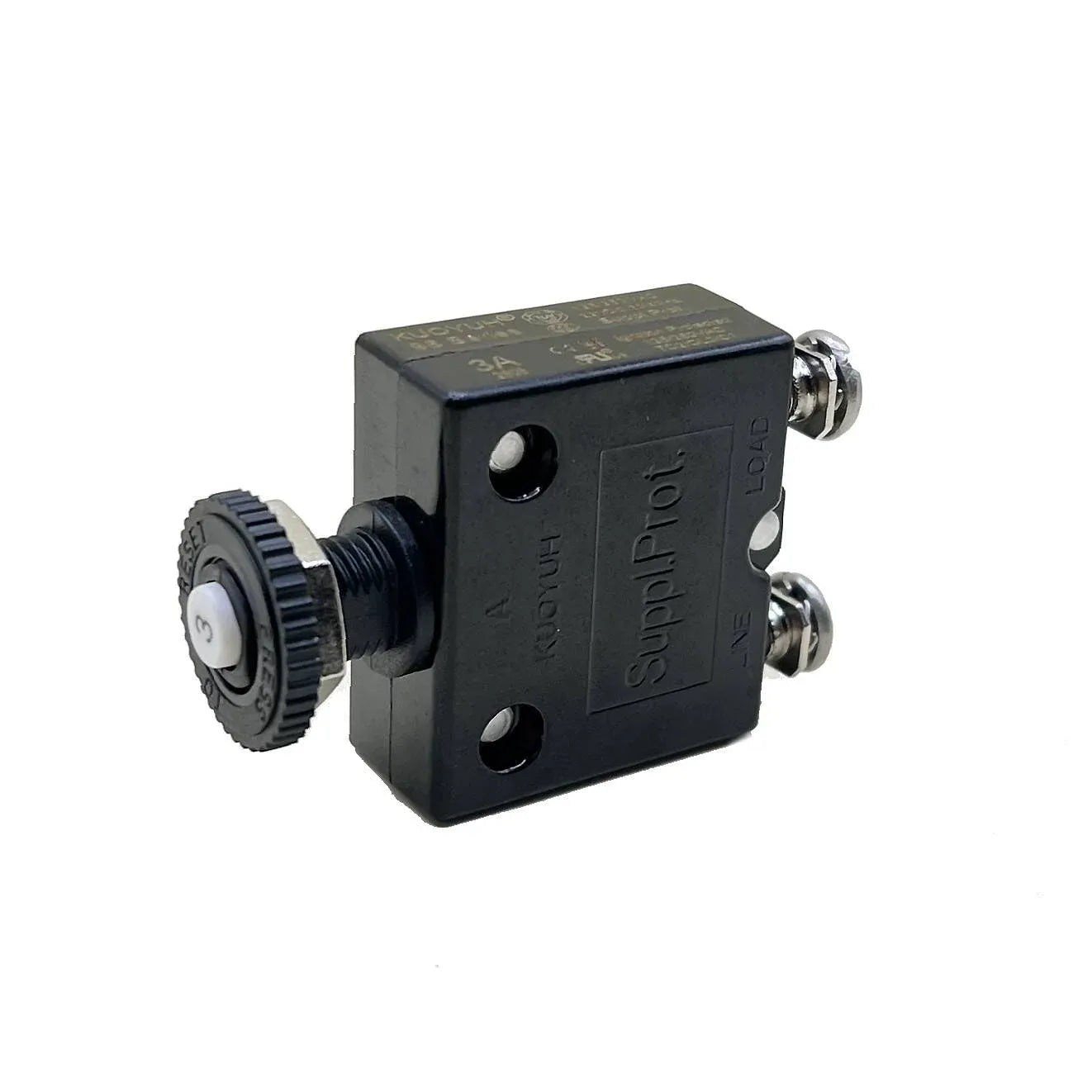 Blue Sea Systems Push Button Reset Only Screw Terminal Circuit Breaker, 32V DC, Panel Mount, #8 Screw Terminal, Thermal Trip, Ignition Protected — Quality Boat Parts