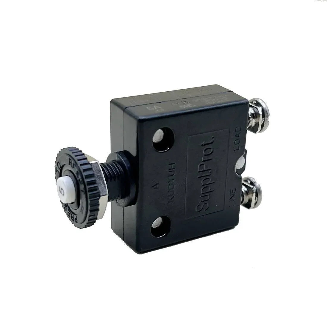 Blue Sea Systems Push Button Reset Only Screw Terminal Circuit Breaker, 32V DC, Panel Mount, #8 Screw Terminal, Thermal Trip, Ignition Protected — Quality Boat Parts