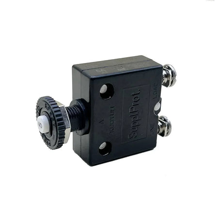 Blue Sea Systems Push Button Reset Only Screw Terminal Circuit Breaker, 32V DC, Panel Mount, #8 Screw Terminal, Thermal Trip, Ignition Protected — Quality Boat Parts