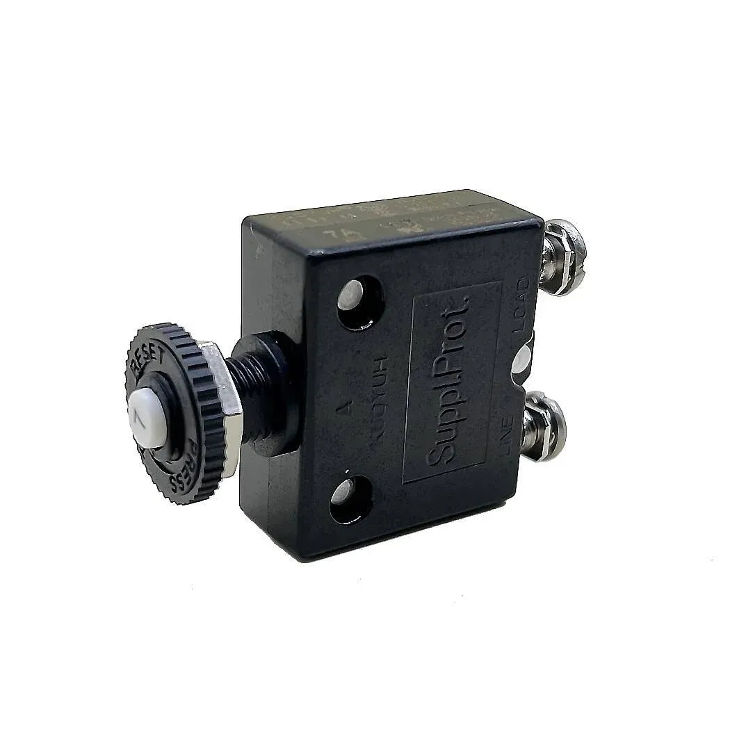 Blue Sea Systems Push Button Reset Only Screw Terminal Circuit Breaker, 32V DC, Panel Mount, #8 Screw Terminal, Thermal Trip, Ignition Protected — Quality Boat Parts