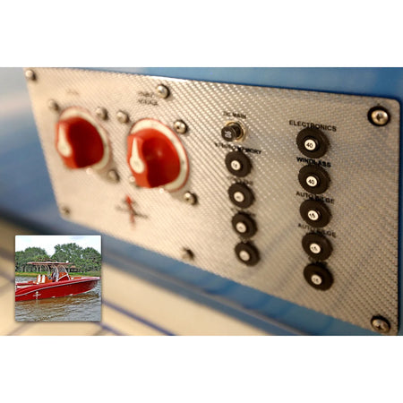 Blue Sea Systems Push Button Reset Only Screw Terminal Circuit Breaker, 32V DC, Panel Mount, #8 Screw Terminal, Thermal Trip, Ignition Protected — Quality Boat Parts