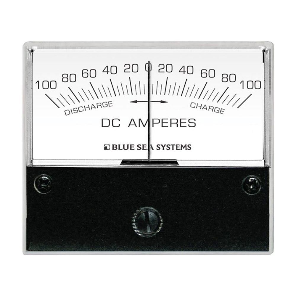Blue Sea Systems DC Zero Center Analog Ammeter with Shunt, 2.75in Face, 50mV External Shunt, Backlit Meter Face — Quality Boat Parts