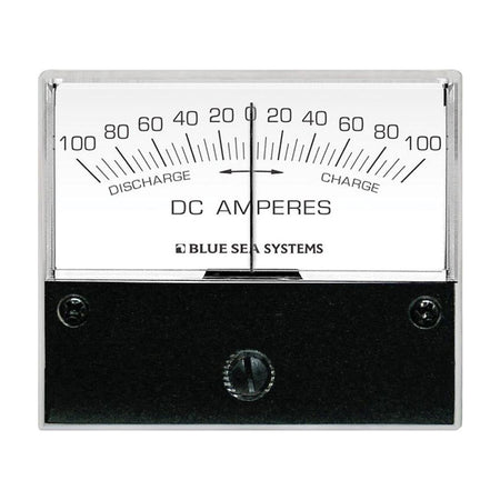 Blue Sea Systems DC Zero Center Analog Ammeter with Shunt, 2.75in Face, 50mV External Shunt, Backlit Meter Face — Quality Boat Parts