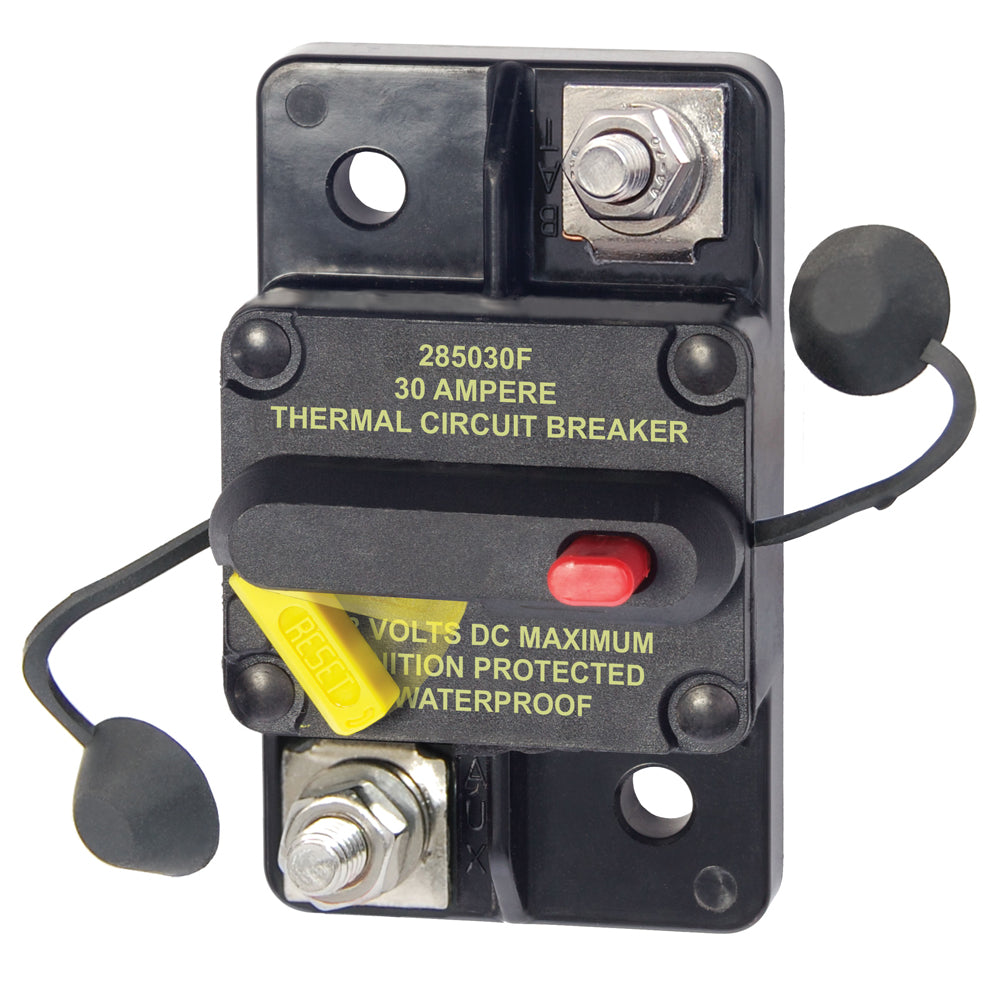 Blue Sea Systems 285-Series Thermal Circuit Breaker, 48V DC, Type III Manual Reset, Trip Free, SAE J1171 — Quality Boat Parts